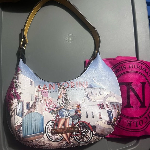 Nicole Lee Santorini Hobo Bag - Blue and White - Picture 4 of 6